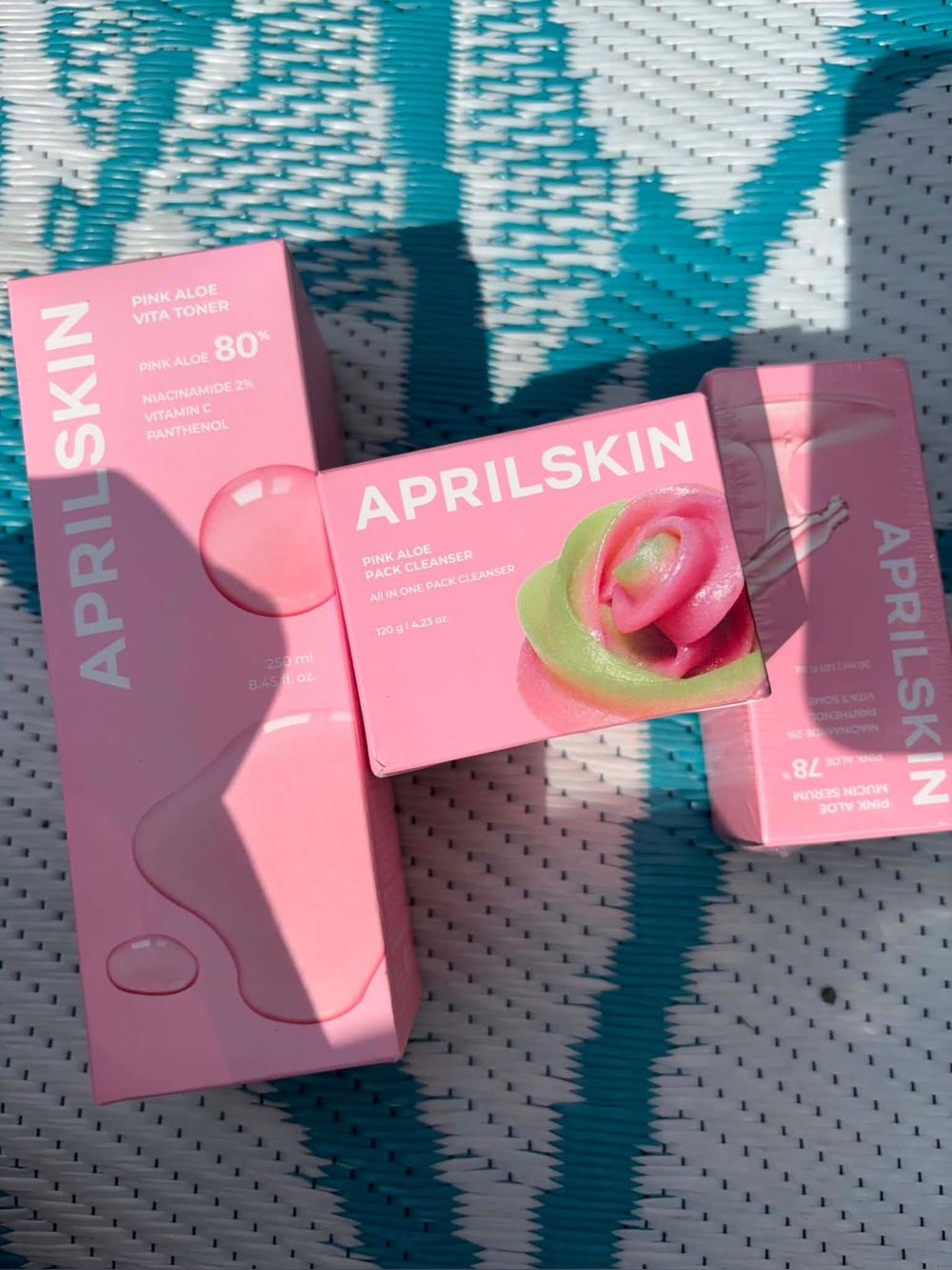Pink aprilskin skin care products